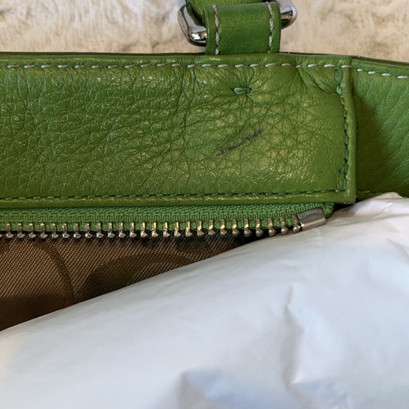 Coach Spring Green Leather Satchel Bag - Picture 11 of 13